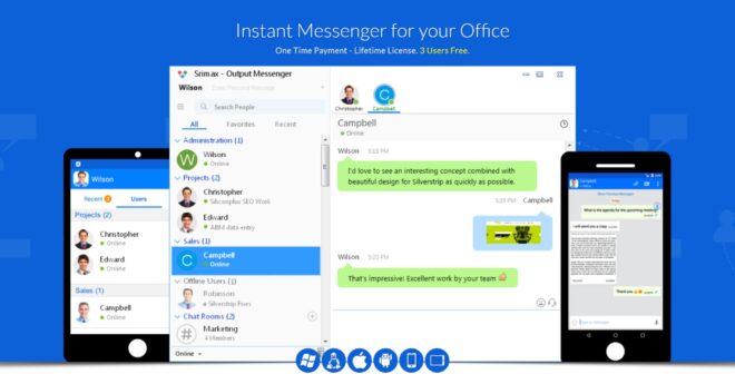 output messenger -  server chát nội bộ cho công ty